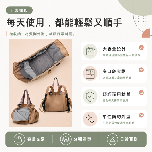 15袋全能收納輕量大容量包